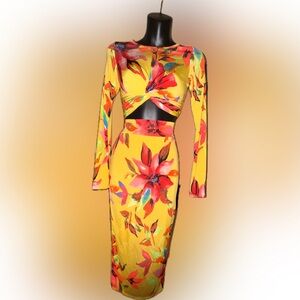 Women’s tropical 2 piece skirt set